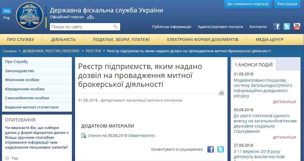 Как проверить лицензию на брокерскую деятельность по таможенному оформлению в Украине